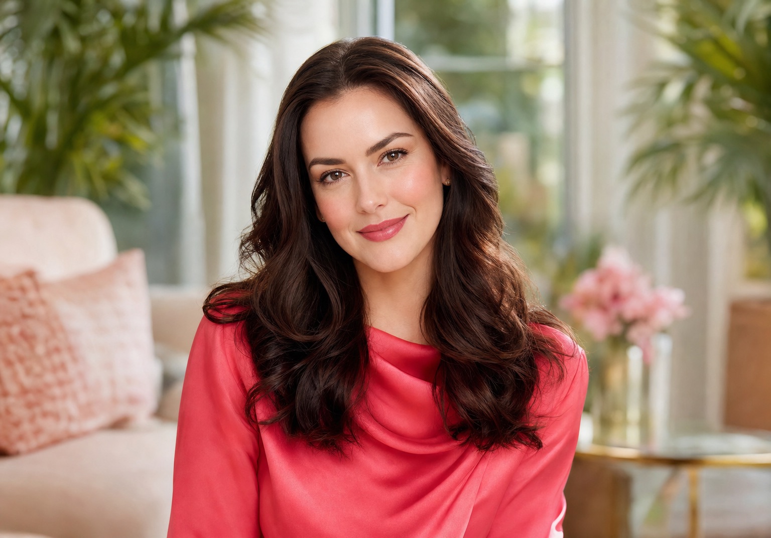 Woman with radiant, glowing facial skin